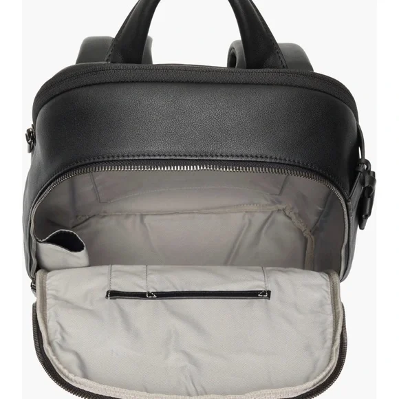 Tumi Black Leather Backpack